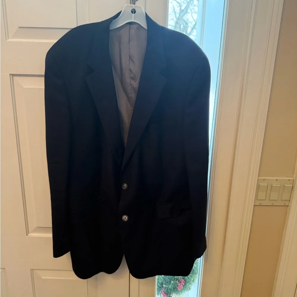 Men's Dark Navy Blazer/ SPORTS COAT  Bill Blass 46L